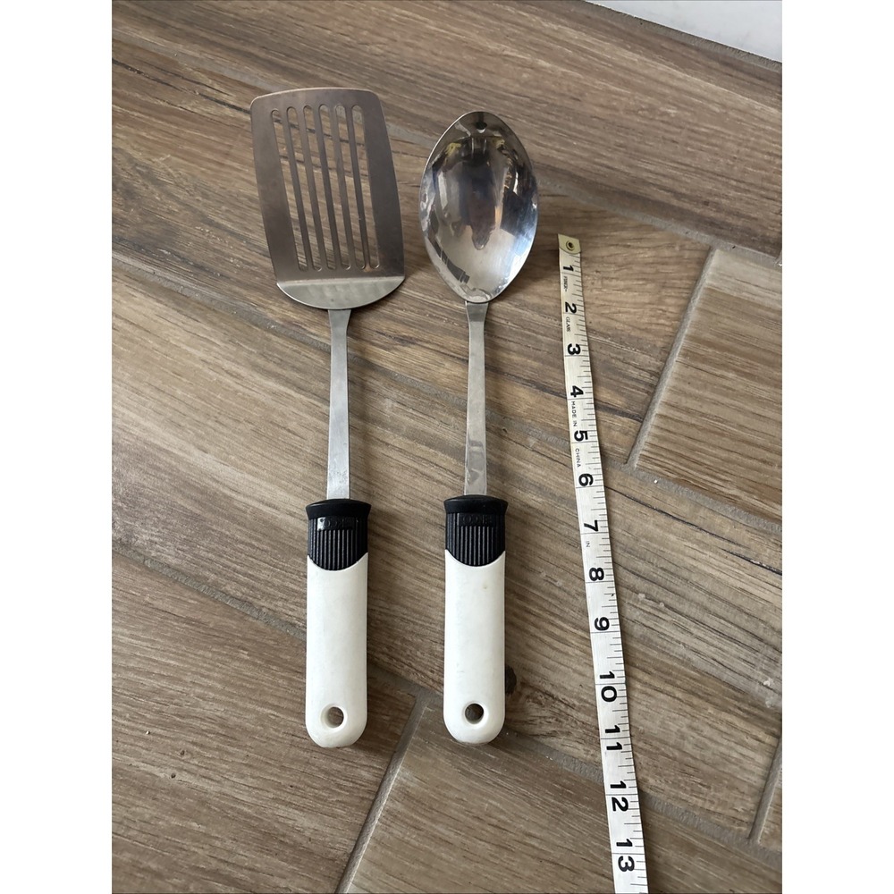 2 Vintage EKCO‎ Kitchen Utensils Black Handles Grandma Core - Picture 6 of 6